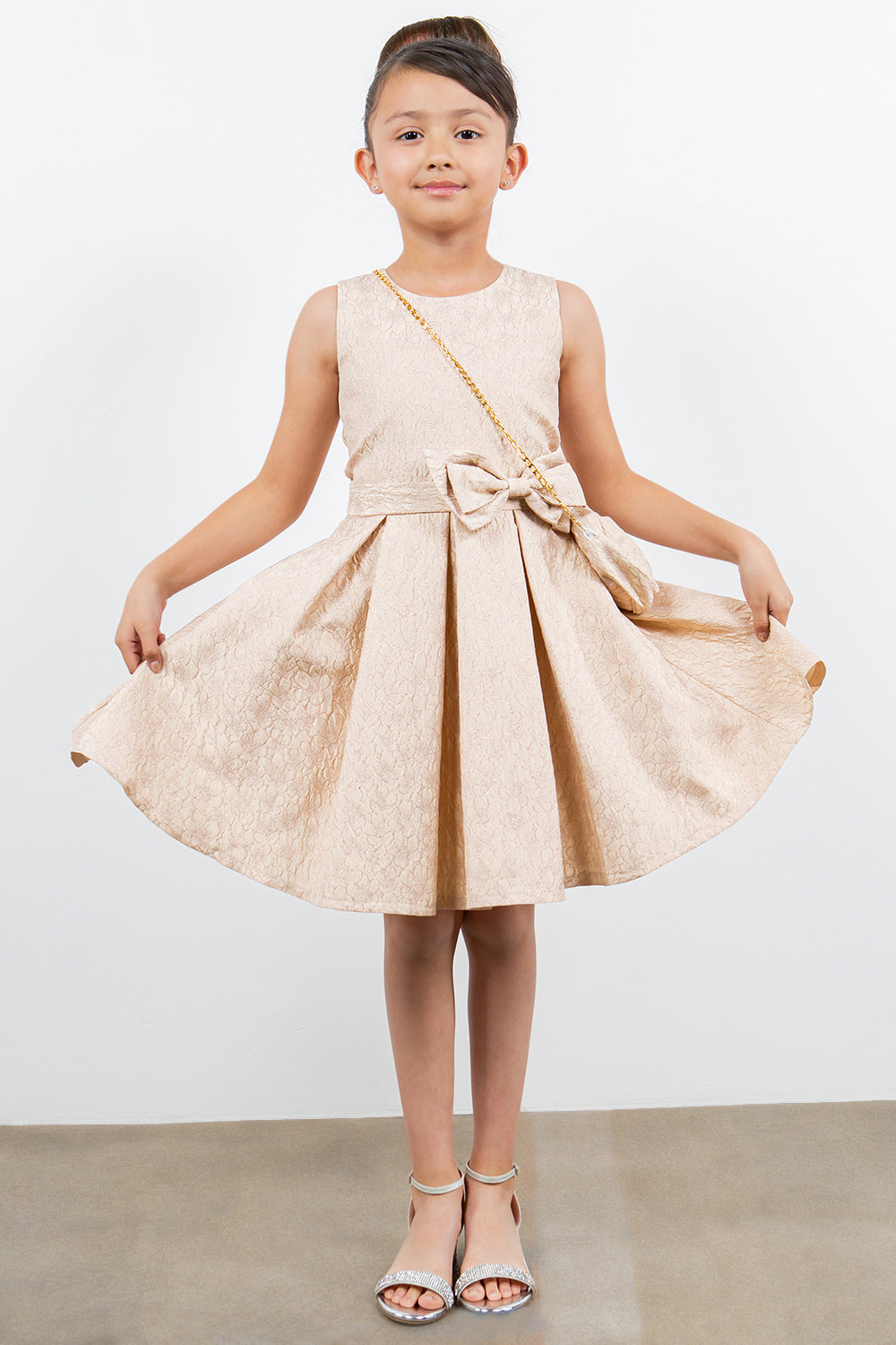 Cinderella Couture 9165 Short Pleated Flower Girl Dress