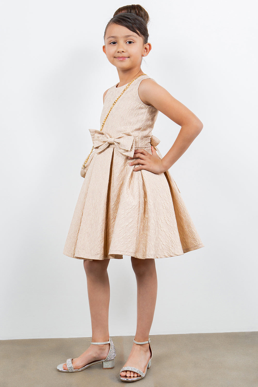 Cinderella Couture 9165 Short Pleated Flower Girl Dress