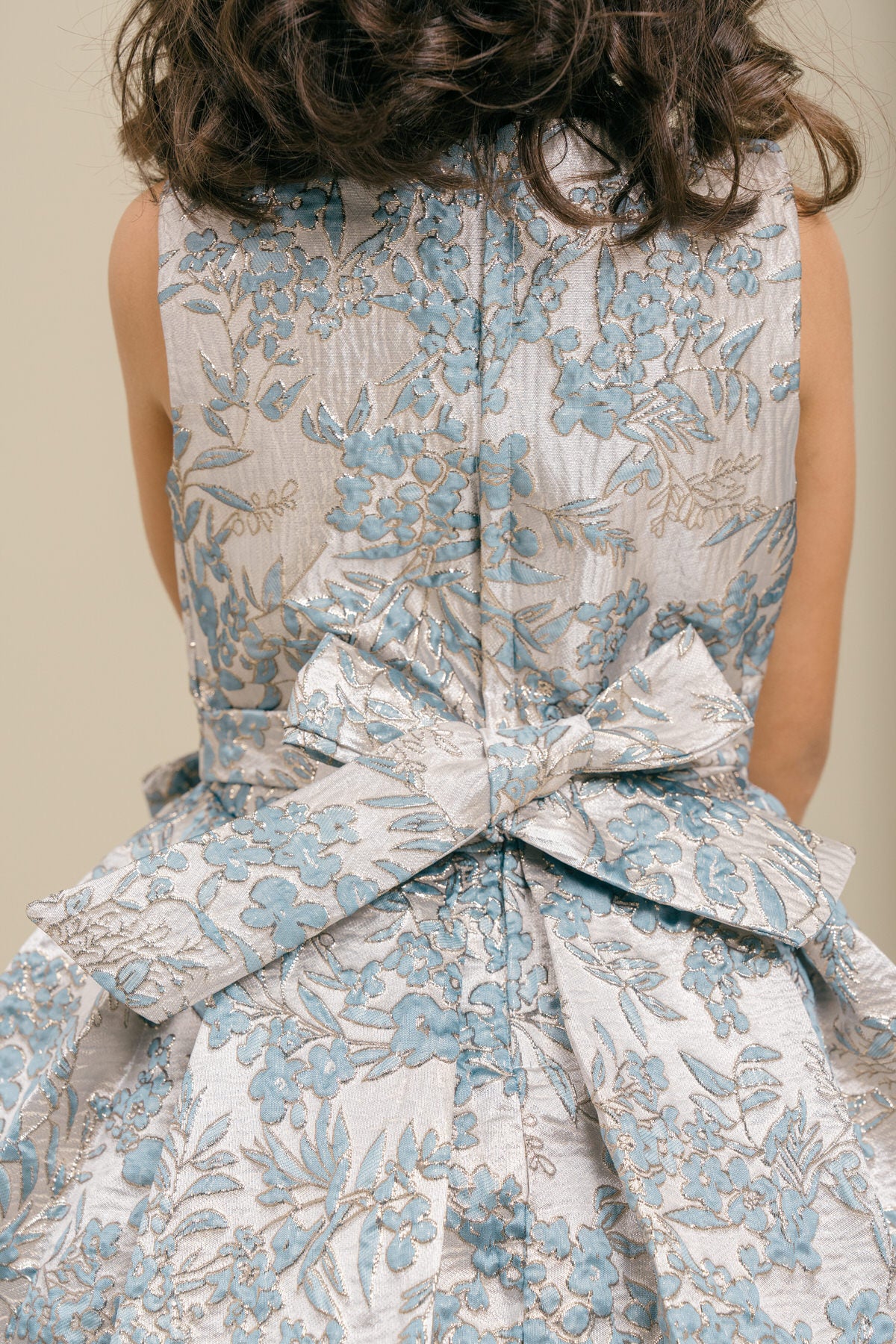 Flower Girl Dresses Floral Print Short A Line Flower Girl Dress Dusty Blue