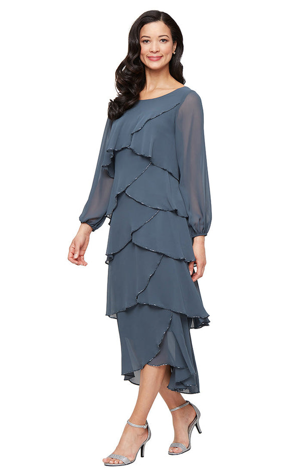 SL Fashions Women's Tier Bugle Dress, 8