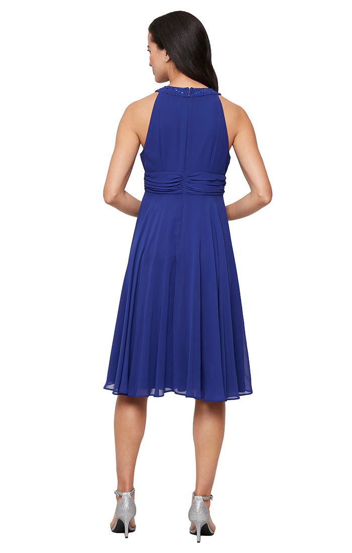 SL Fashions 9170733 Short A Line Cocktail Knee Length Dress