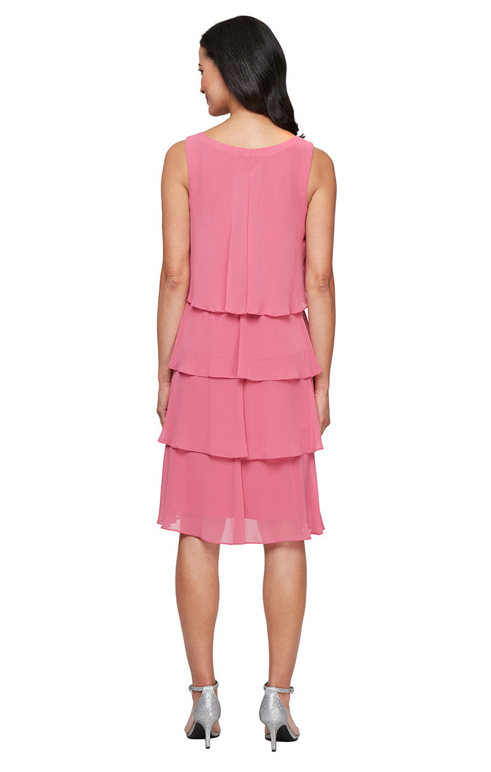 SL Fashions 917074 Ruffle Short Cocktail Jacket Dress