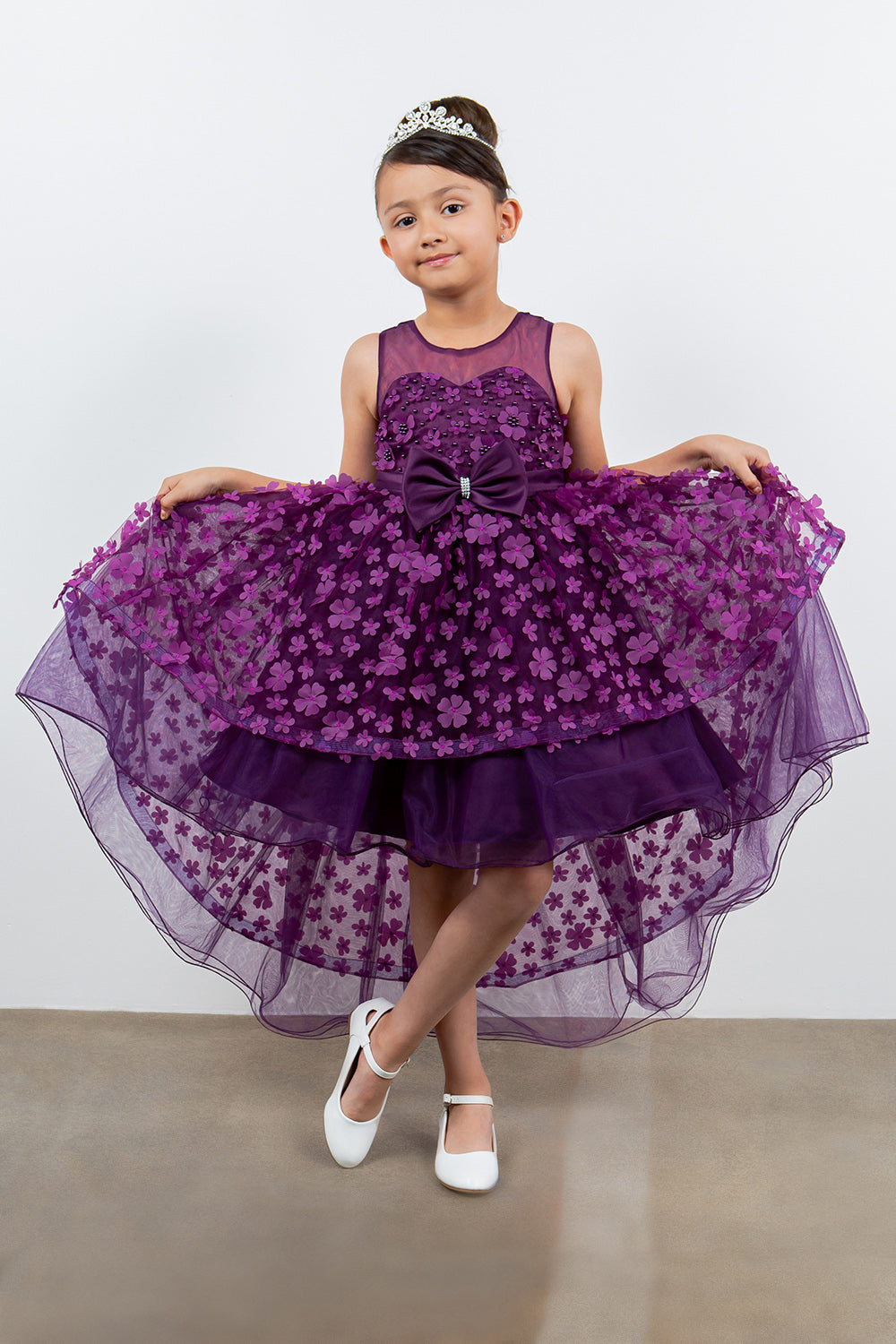 Cinderella Couture 9170 A Line 3D Floral High Low Flower Dress