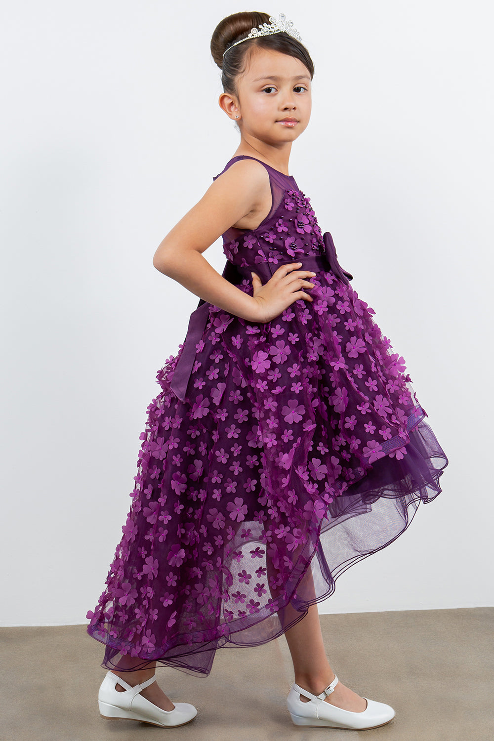 Cinderella Couture 9170 A Line 3D Floral High Low Flower Dress