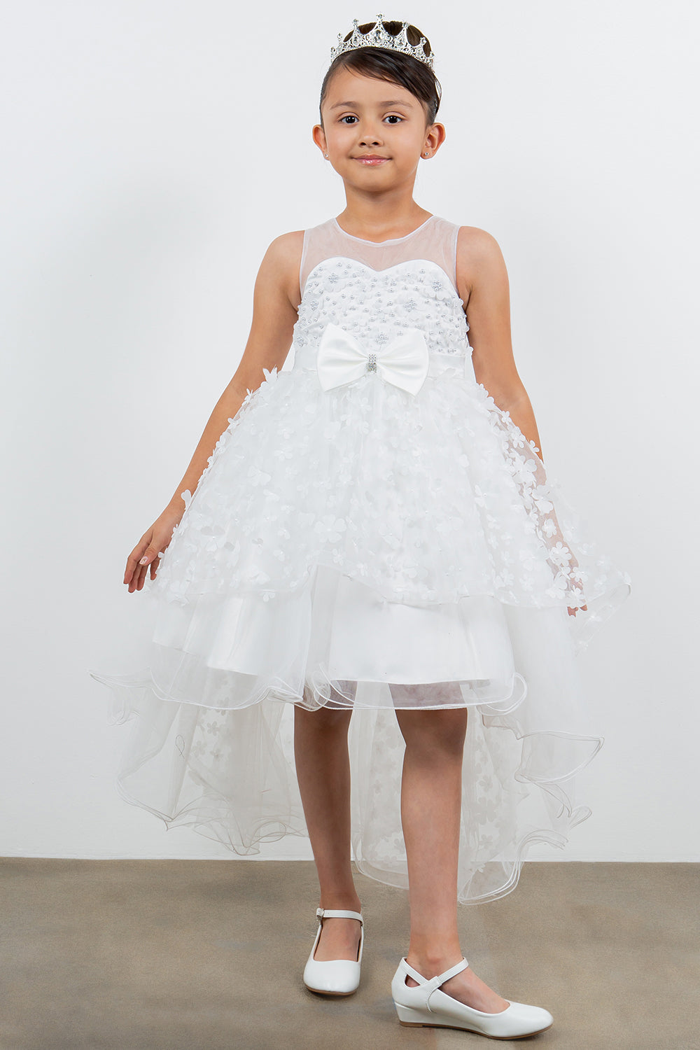 Cinderella Couture 9170 A Line 3D Floral High Low Flower Dress