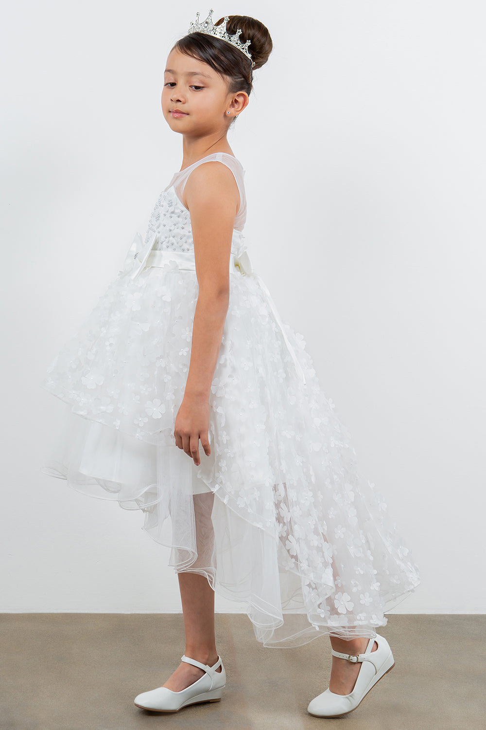 Cinderella Couture 9170 A Line 3D Floral High Low Flower Dress