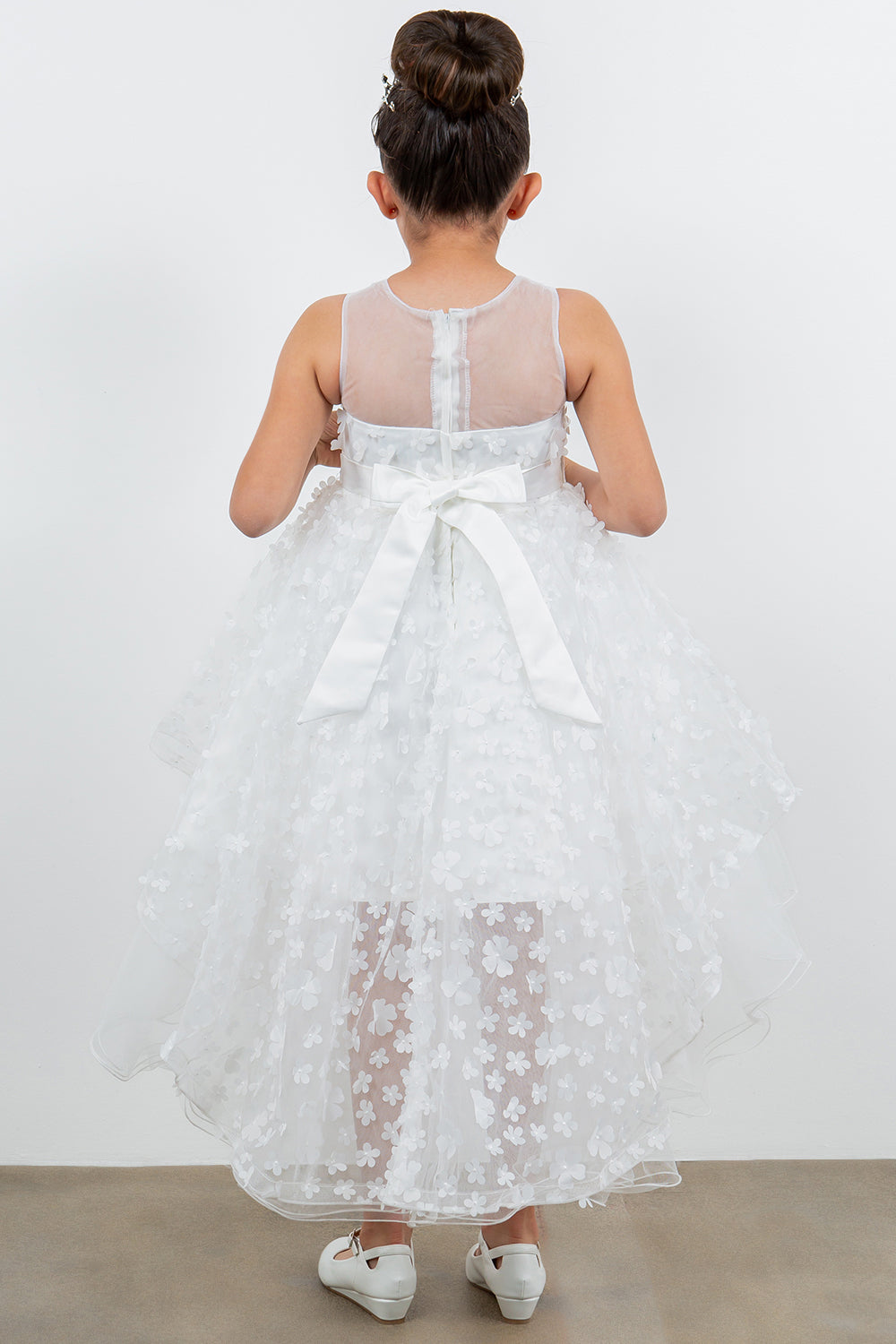 Cinderella Couture 9170 A Line 3D Floral High Low Flower Dress
