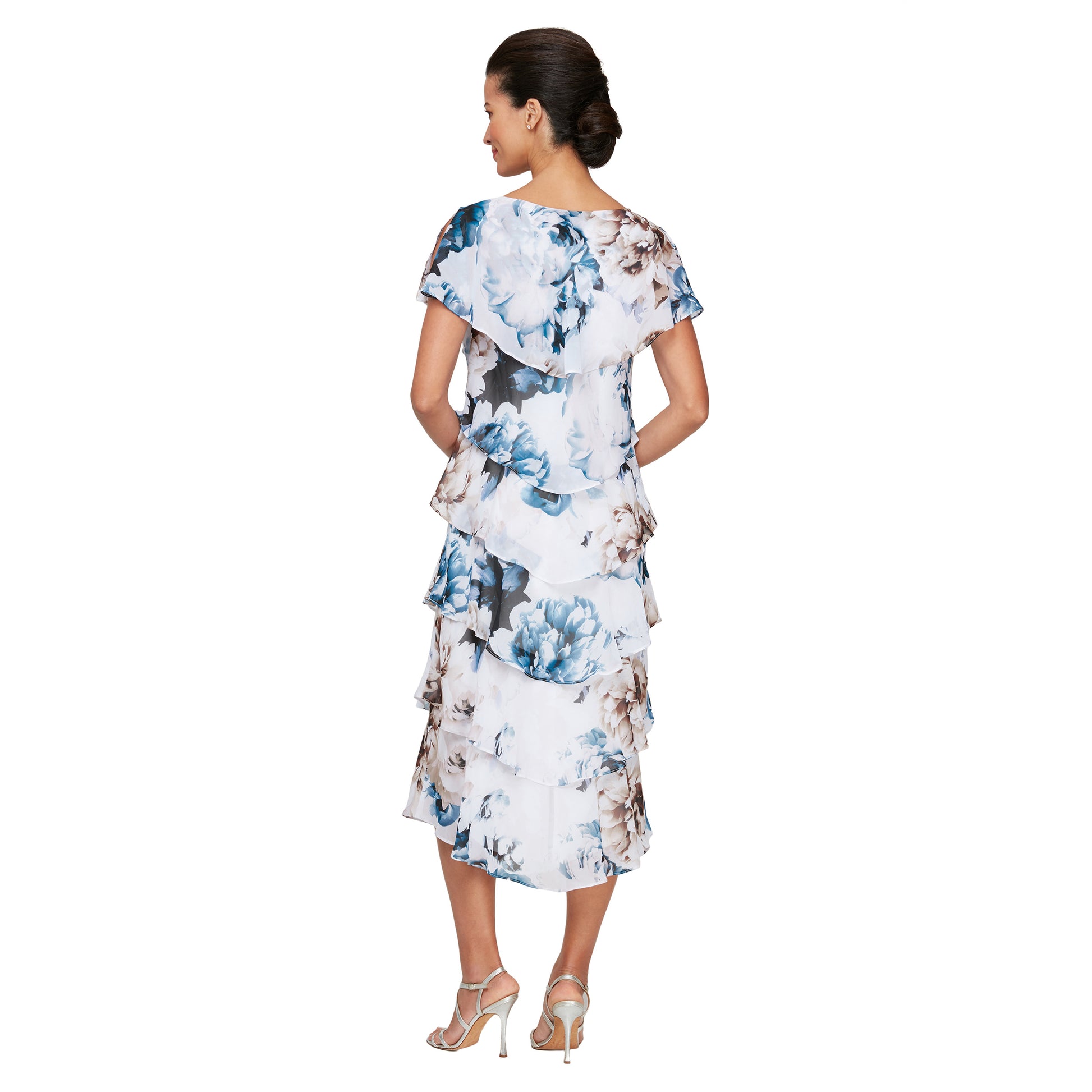 SL Fashions 9171936 Short Printed Floral Mother the Bride Dress