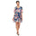 Mother of the Bride Dresses Short Tiered Floral Cocktail Mother of the Bride Dress Navy Multi