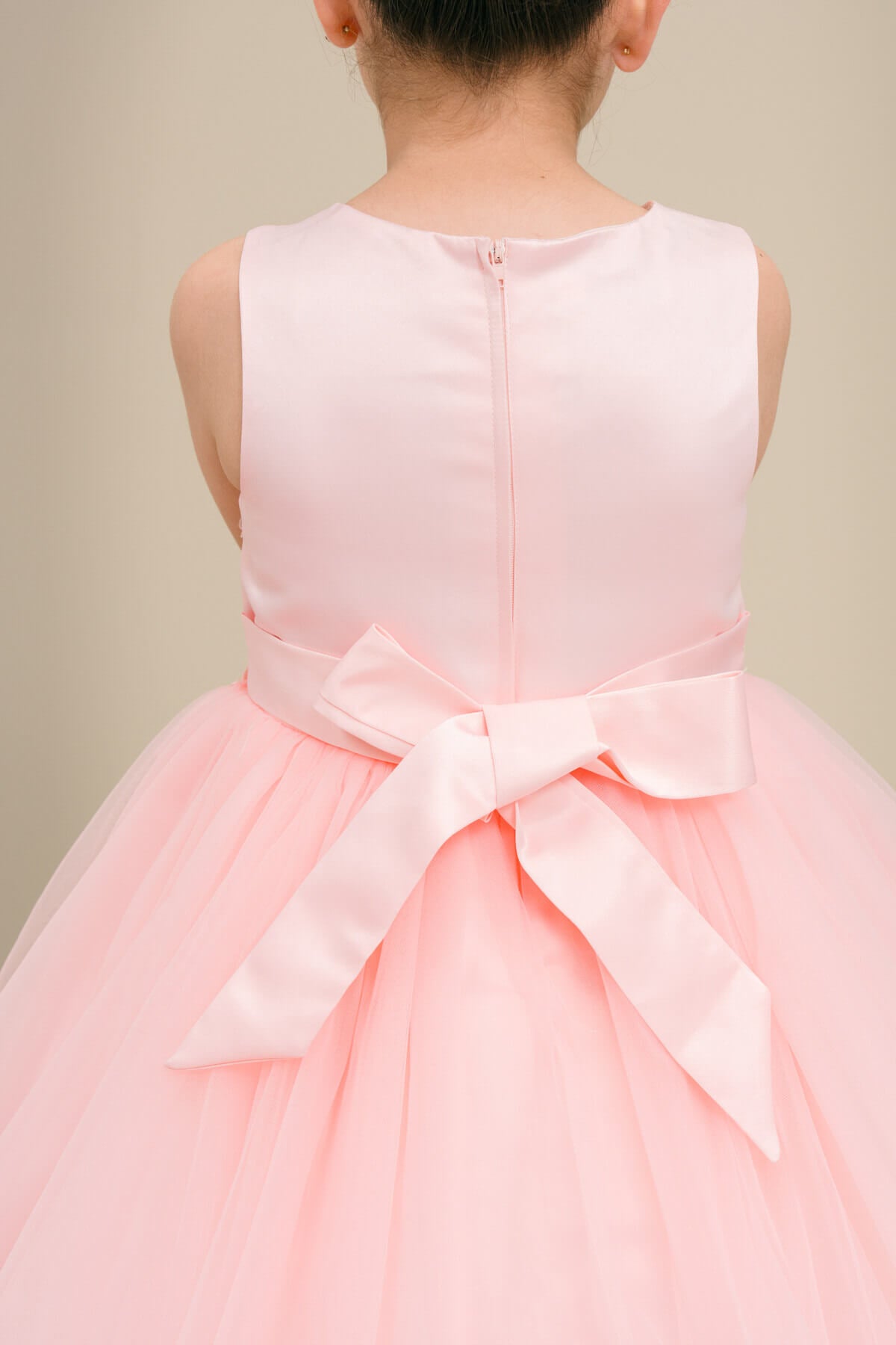 Blush Illusion Neck Short Tulle Special Occasion Dress with Floral Lace Appliques Cinderella Couture 9172