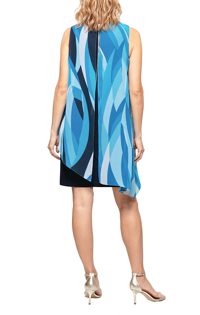 SL Fashions 9177519 Overlay Short Cocktail Dress
