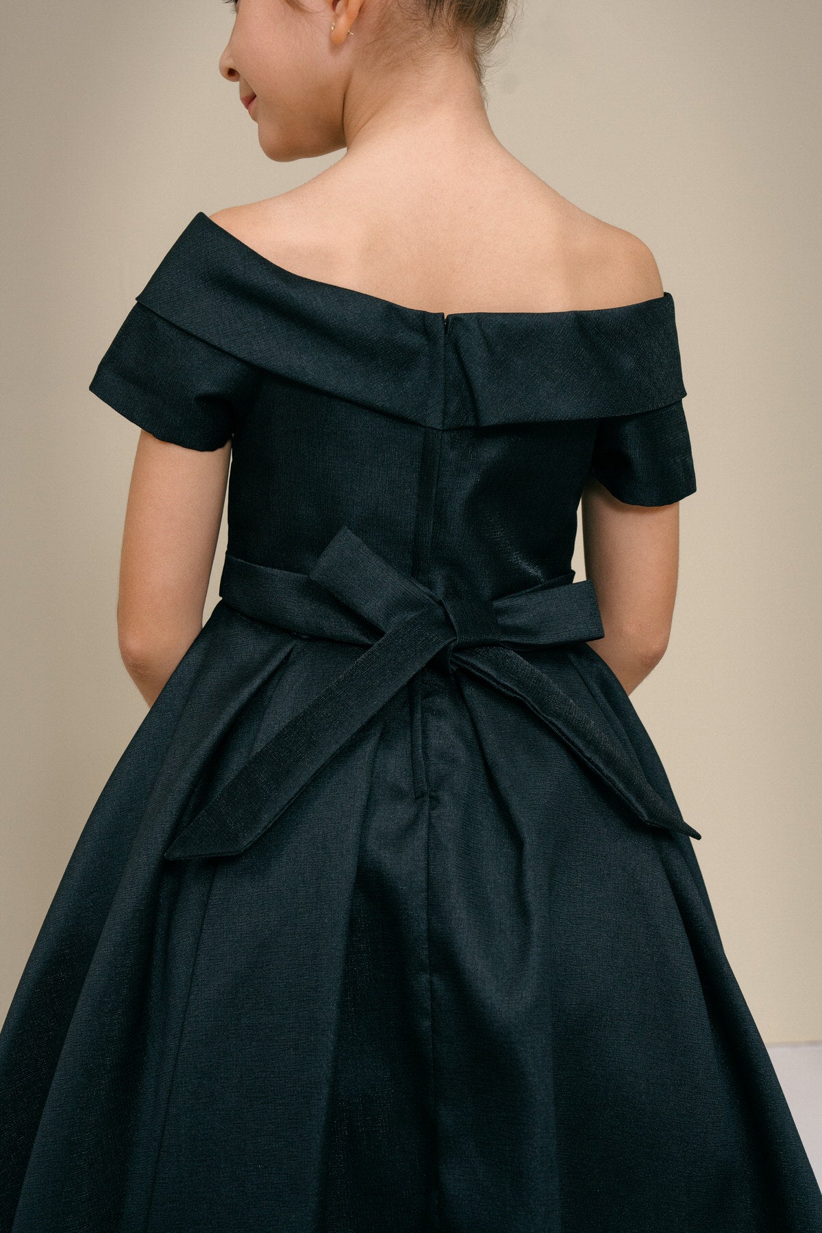 Flower Girl Dresses Midi A Line Ball Gown Flower Girl Dress Black