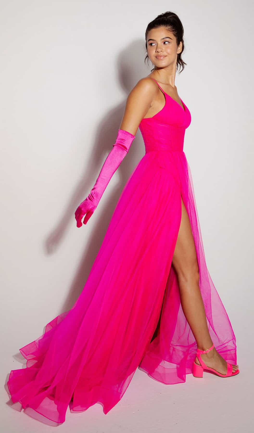 Prom Dresses Long A Line Corset Formal Prom Dress Eureka Fashion 9177 Hot Magenta