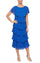 Mother of the Bride Dresses Mother of the Bride Caplet Tea Length Dress Cobalt