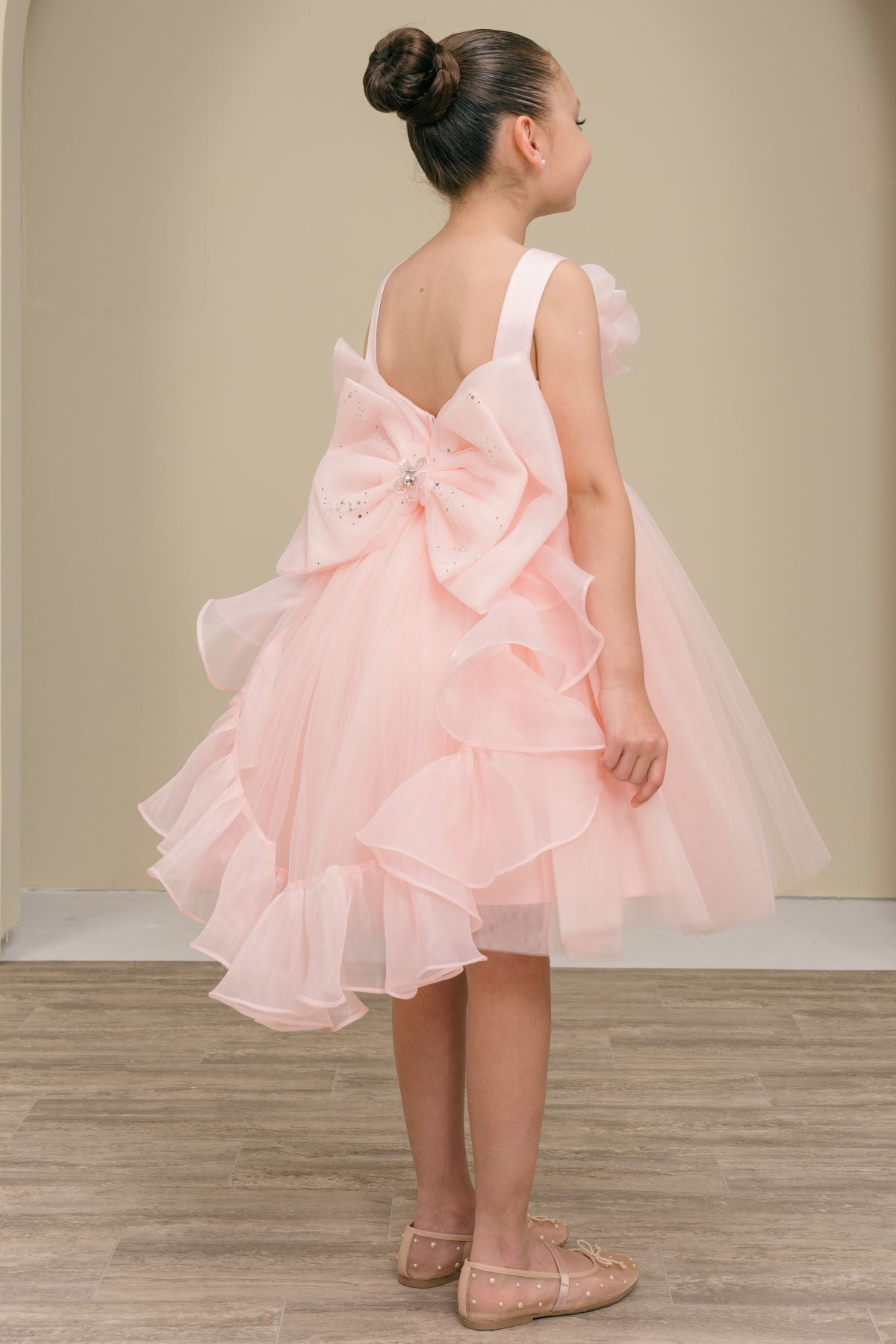 Flower Girl Dresses Floral A Line Short Homecoming Flower Girl Dress Blush