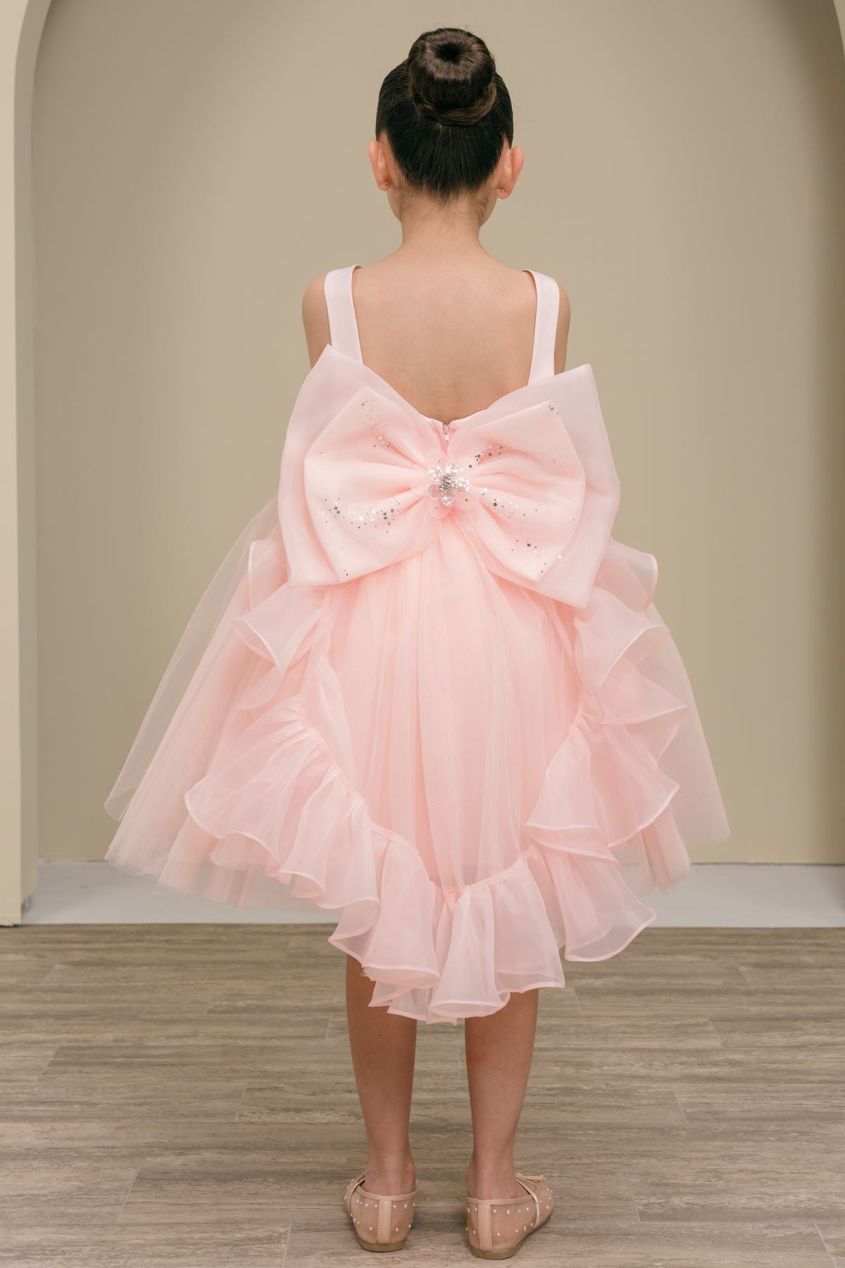 Flower Girl Dresses Floral A Line Short Homecoming Flower Girl Dress Blush