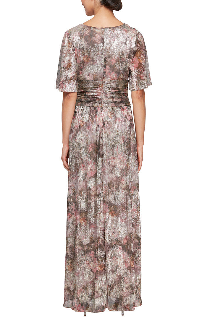 Mother of the Bride Dresses Long Metallic Mother of the Bride Formal Dress Taupe Multi