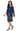 Plus Size Dresses Plus Size Pleated Short Cocktail Dress Navy Gold
