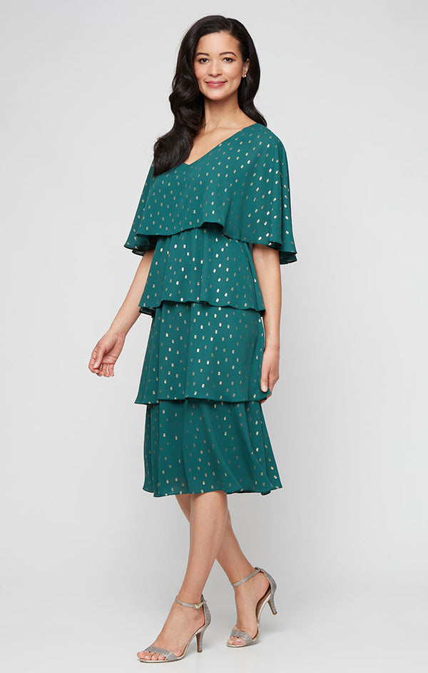 SL Fashions 9179498 Short Mother of the Bride Midi Cocktail Dress