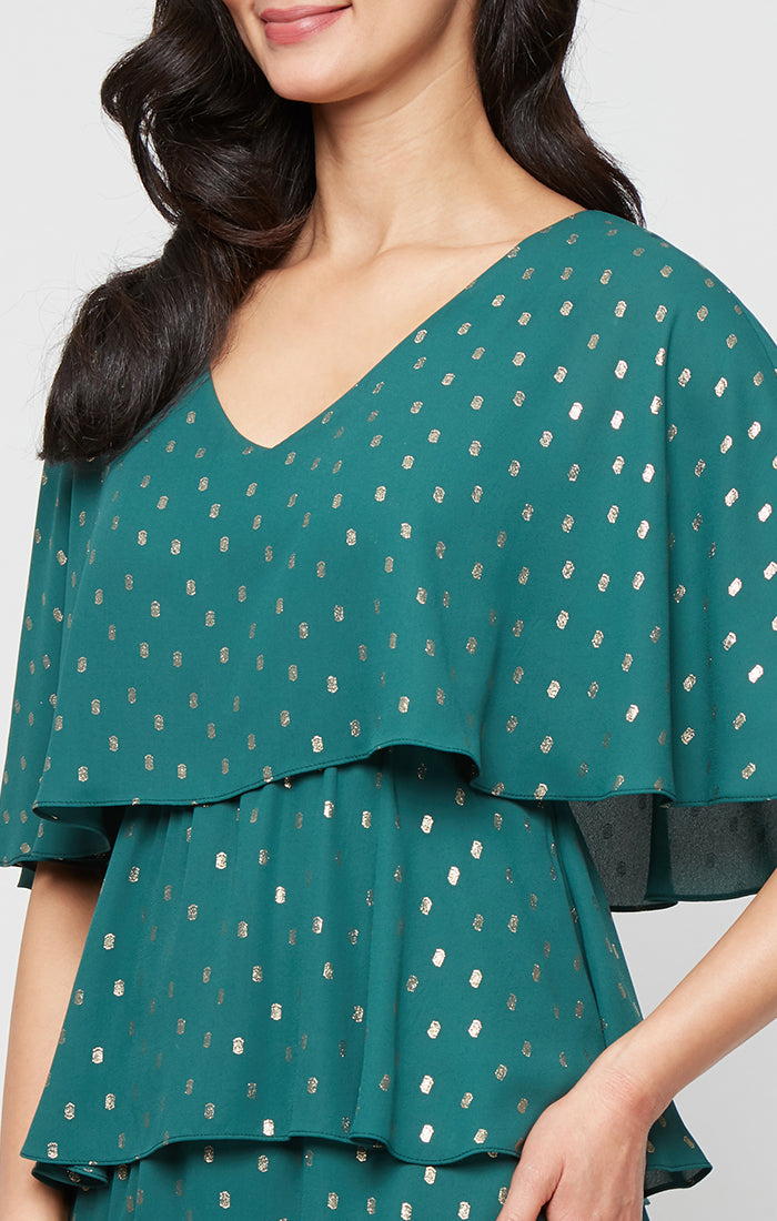 Cocktail Dresses Short Ruffle Midi Cocktail Dress Pine