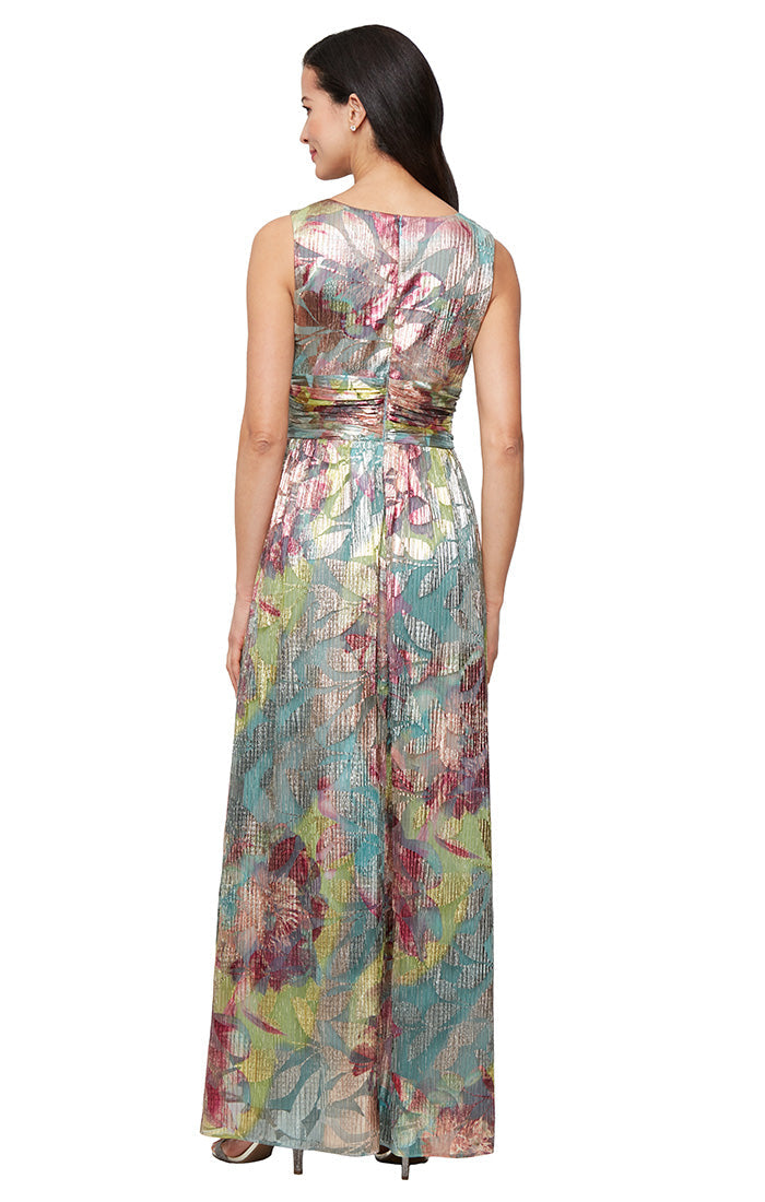 SL Fashions 9179499 Long Print Formal Evening Dress