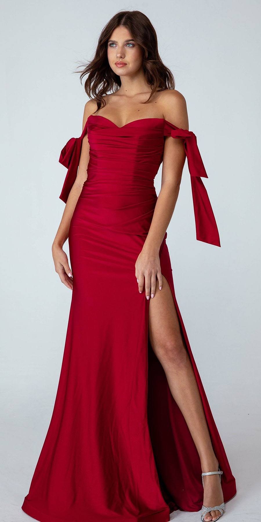 Prom Dresses Long Fitted Formal Prom Dress Eureka Fashion 9181 Burgundy