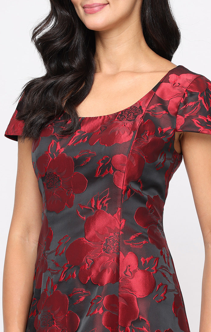 Cocktail Dresses Short A Line Print Cocktail Dress Red/Black