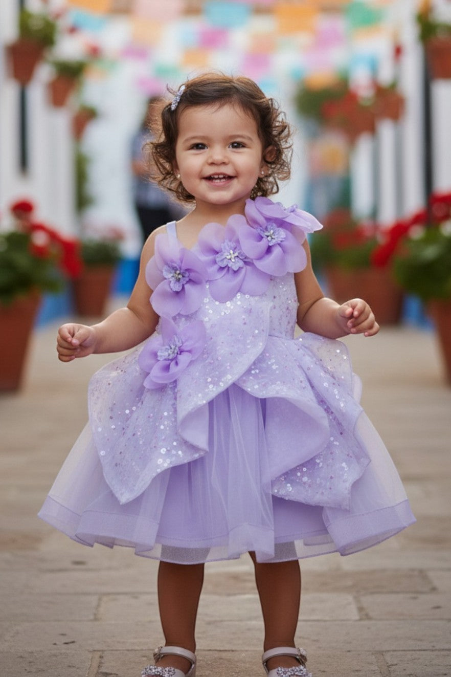 Sweetheart Mini Sequin Tulle Flower Girl Ball Gown Cinderella Couture 9181B