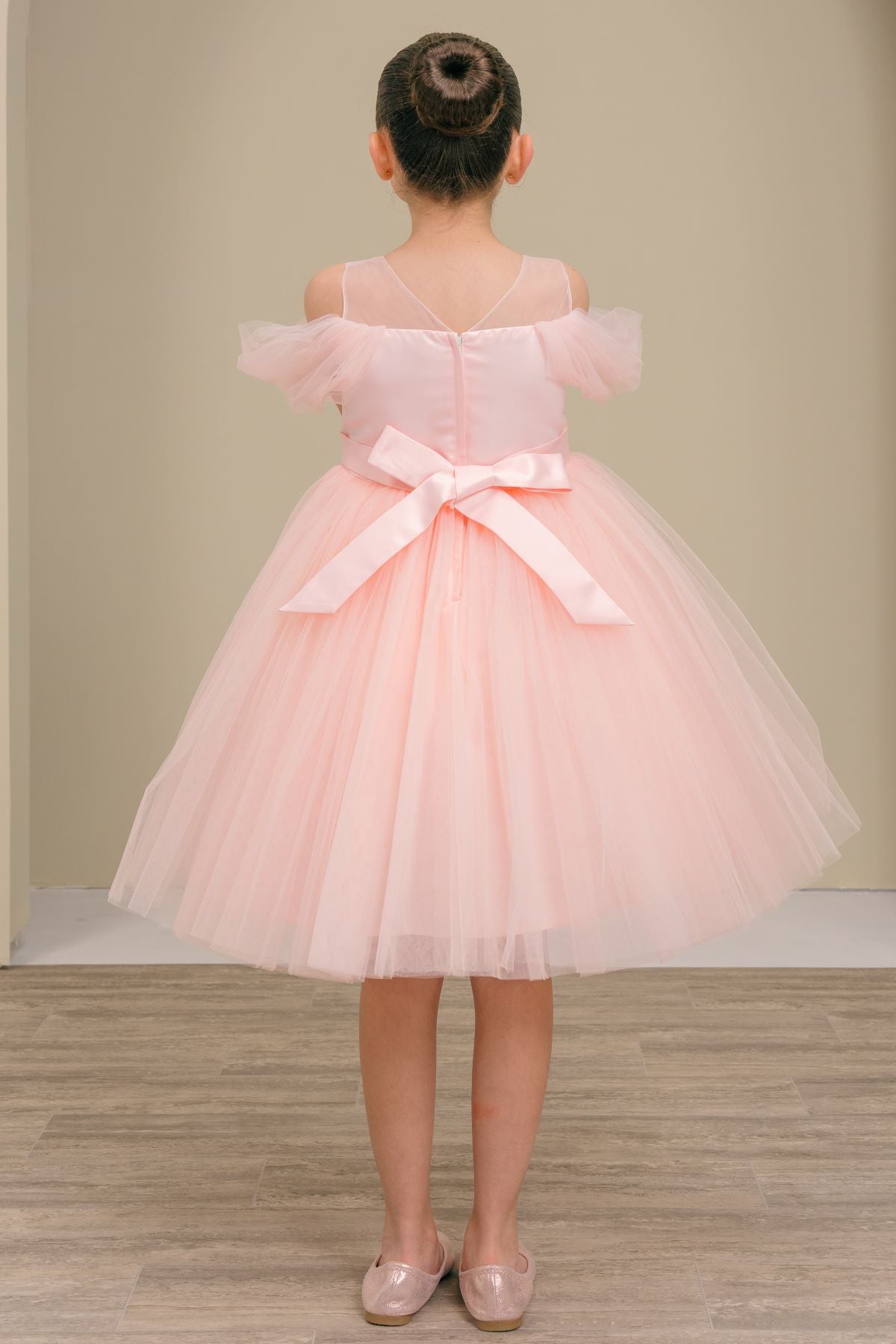 Flower Girl Dresses Ball Gown A Line Floral Short Flower Girl Dress Blush