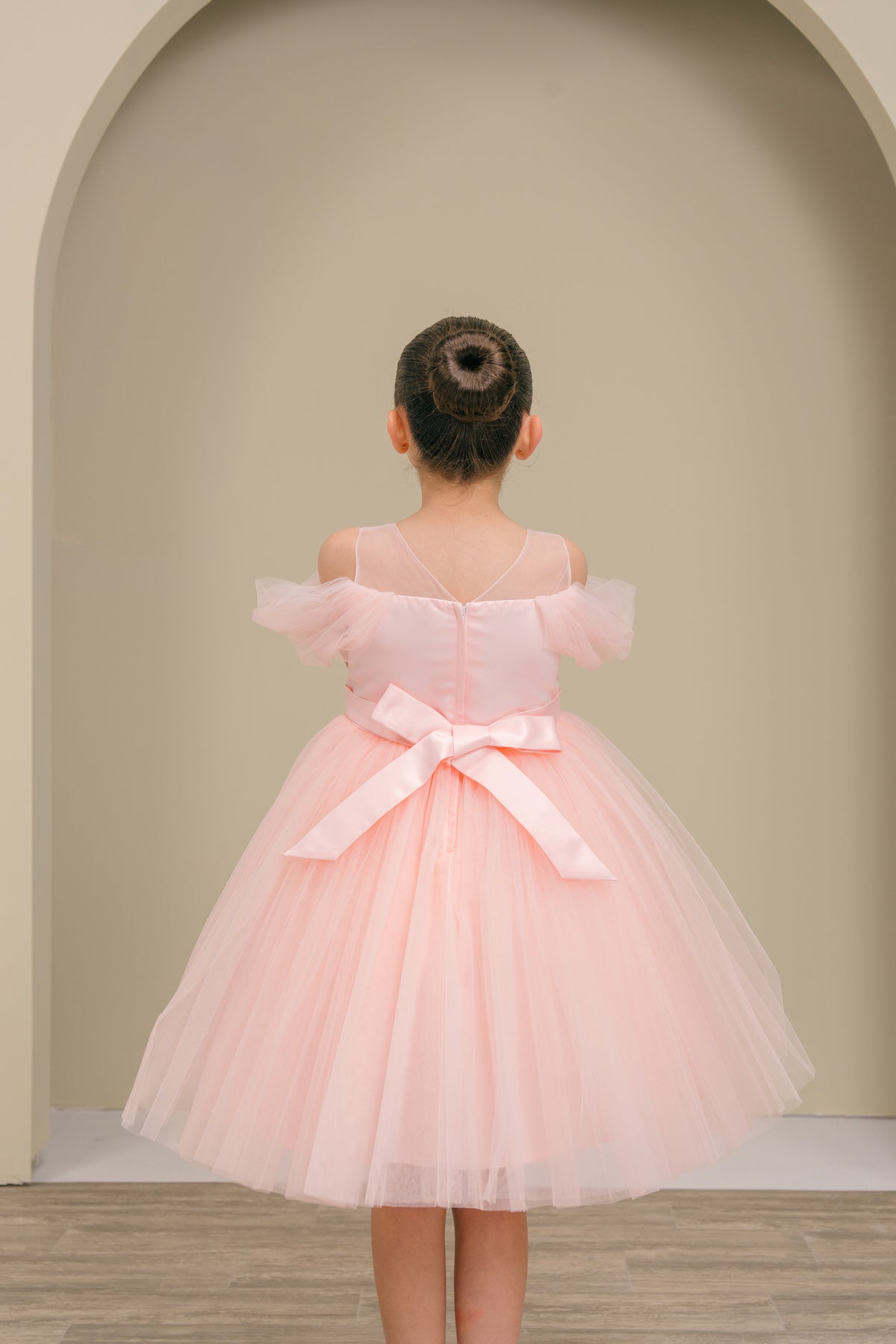 Flower Girl Dresses Ball Gown A Line Floral Short Flower Girl Dress Blush