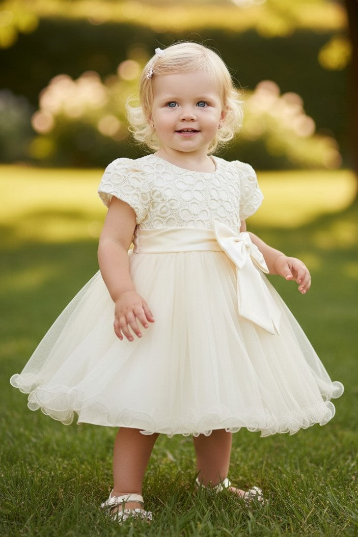 Jewel Mini Tulle Flower Girl Ball Gown by Cinderella Couture 9186B