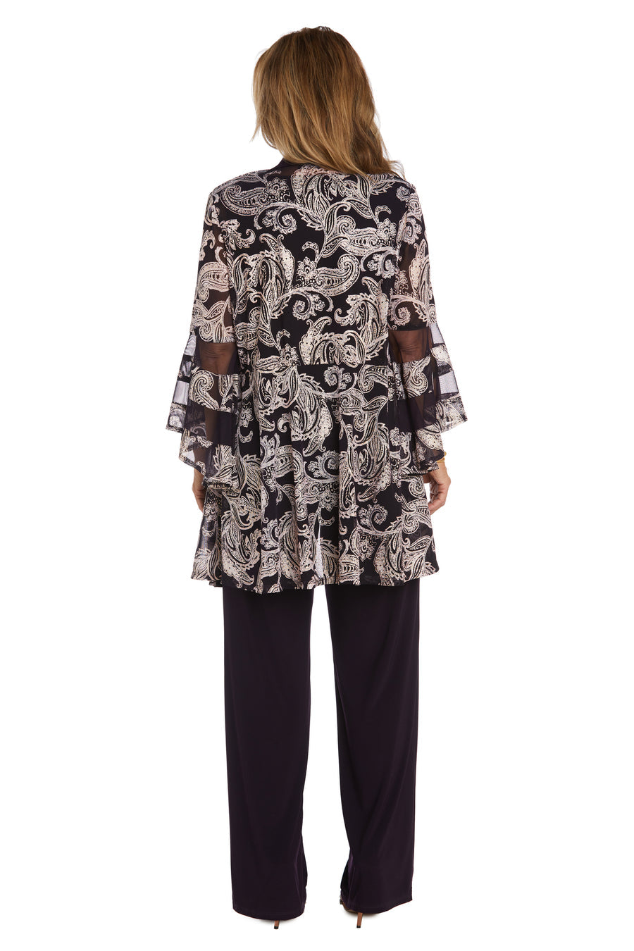 R&M Richards 9186 Two Piece Formal Print Pant Set