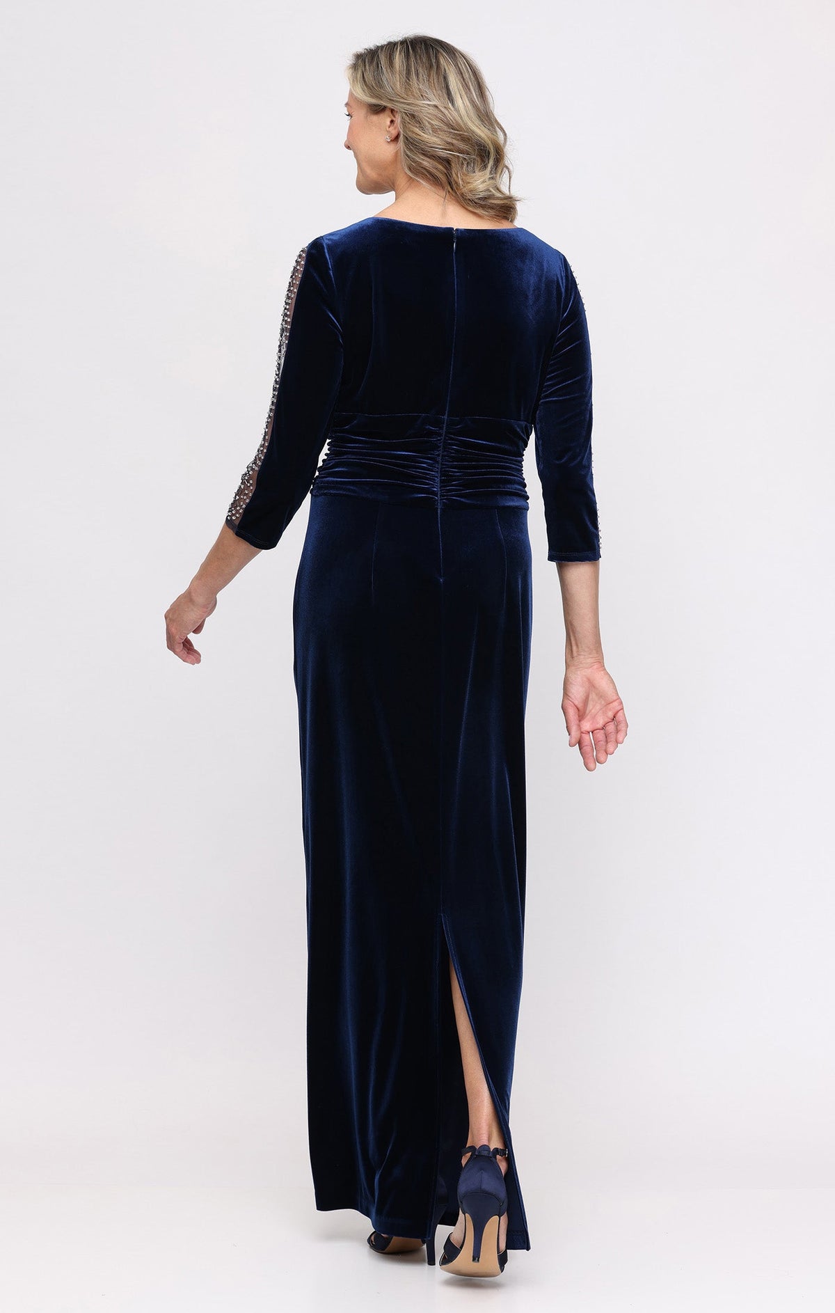 Scoop Floor-Length Velvet Occasion Sheath/Column SL Fashions 9190197