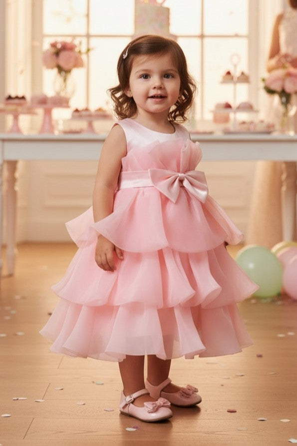 Jewel Knee-Length Organza Flower Girl Ball Gown Cinderella Couture 9190B