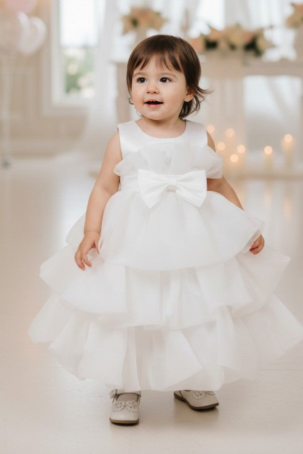 Jewel Knee-Length Organza Flower Girl Ball Gown Cinderella Couture 9190B