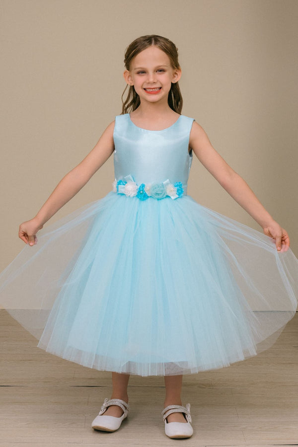 Cinderella Couture 9192 Floral Tea Length Flower Girl Dress
