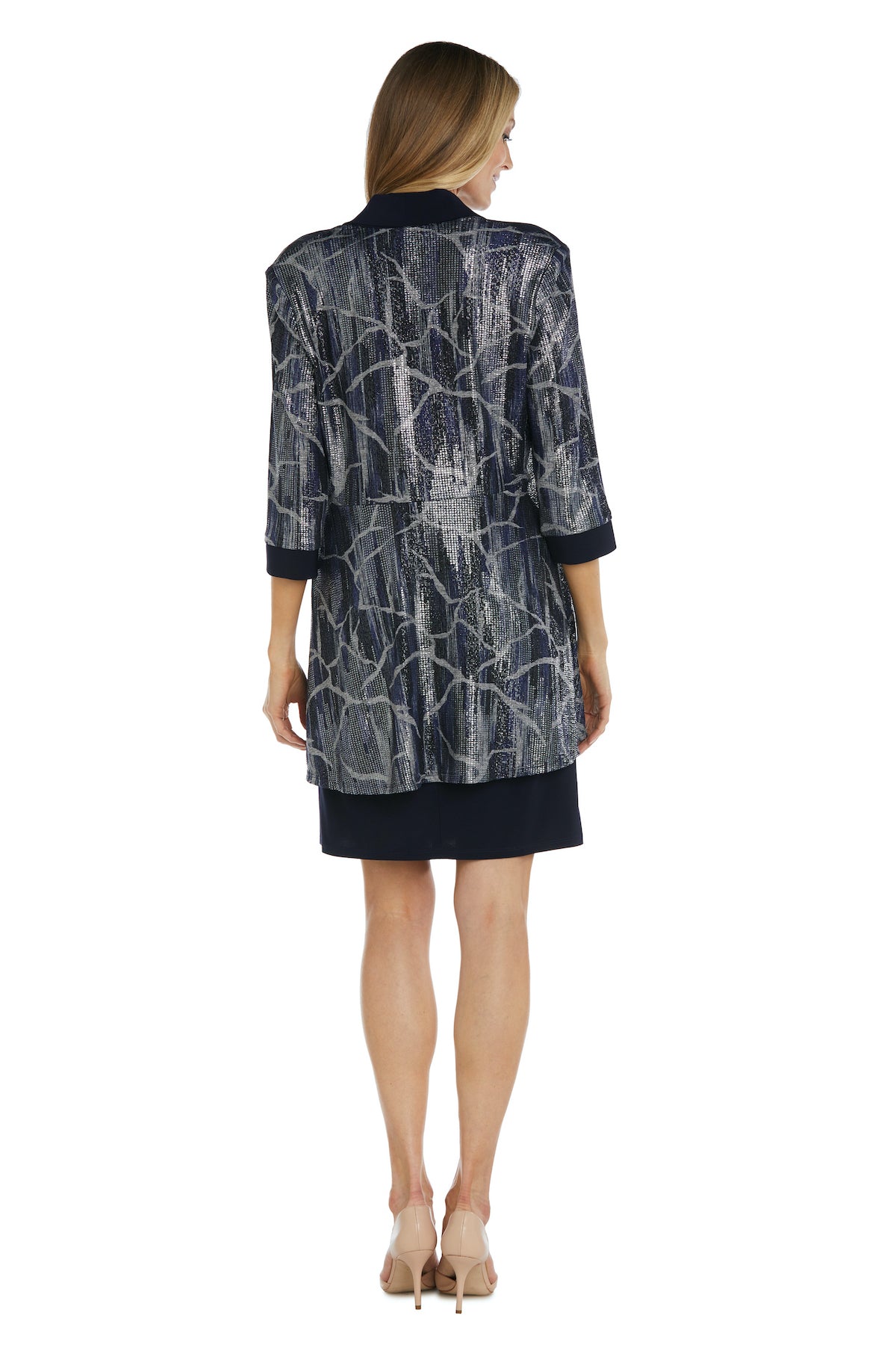 R&M Richards 9193P Printed Short Mother of the Bride Jacket Dress