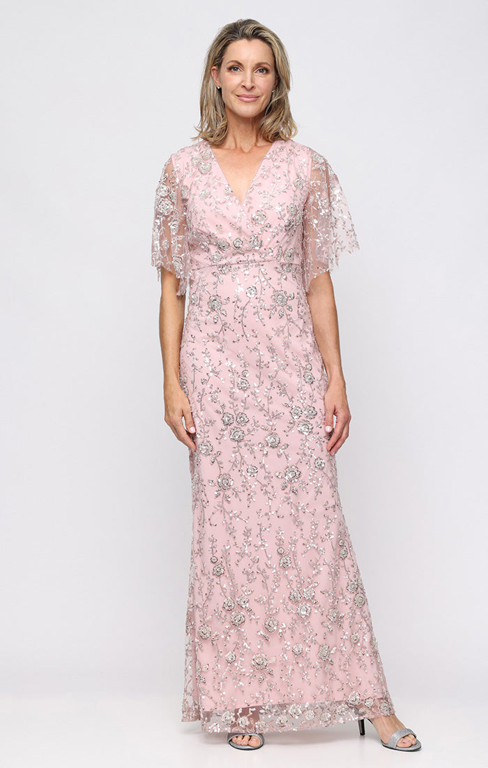 Mother of the Bride Dresses Beaded Long Formal Mother of the Bride Dress SL Fashions 9196527 Blush