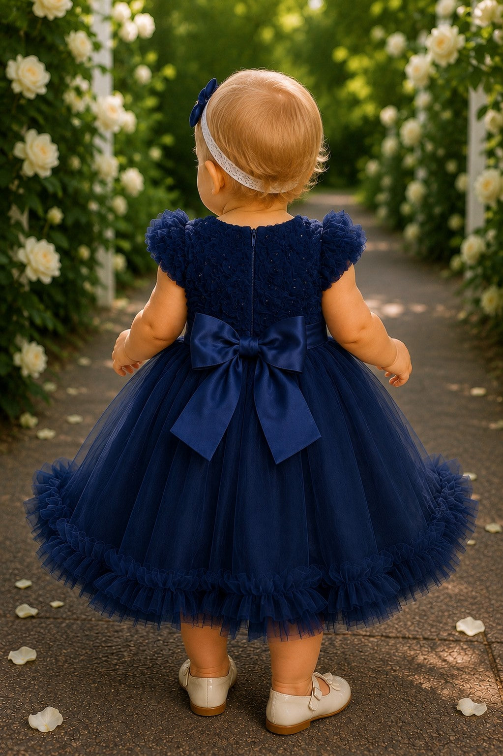 Floral Tea-Length Tulle Baby and Toddler Ball Gown Cinderella Couture 9209B