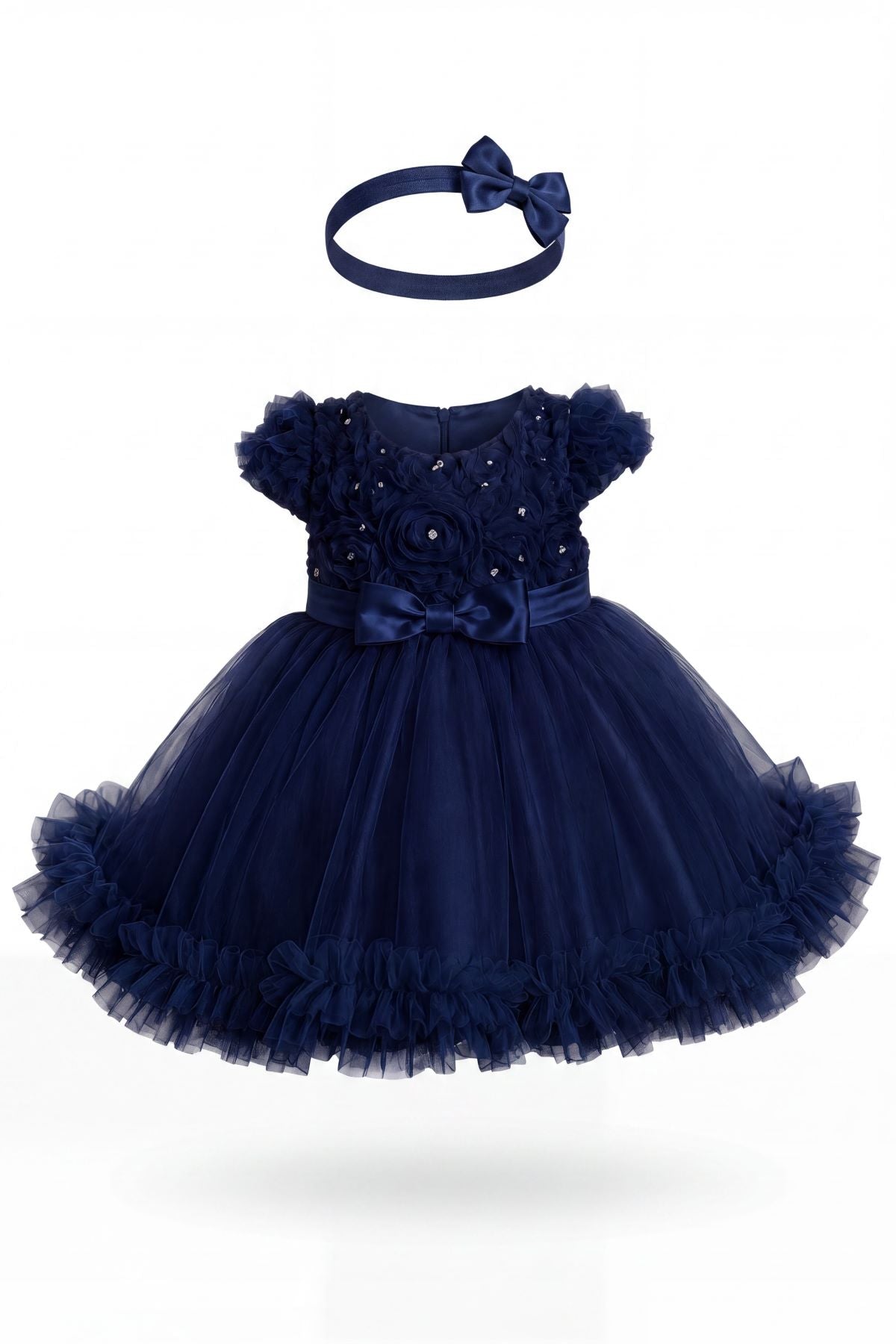 Floral Tea-Length Tulle Baby and Toddler Ball Gown Cinderella Couture 9209B