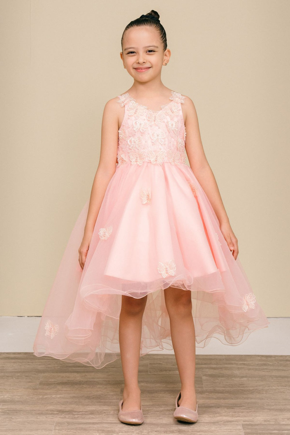 Flower Girl Dresses Lace Applique A Line Flower Girl Dress Blush