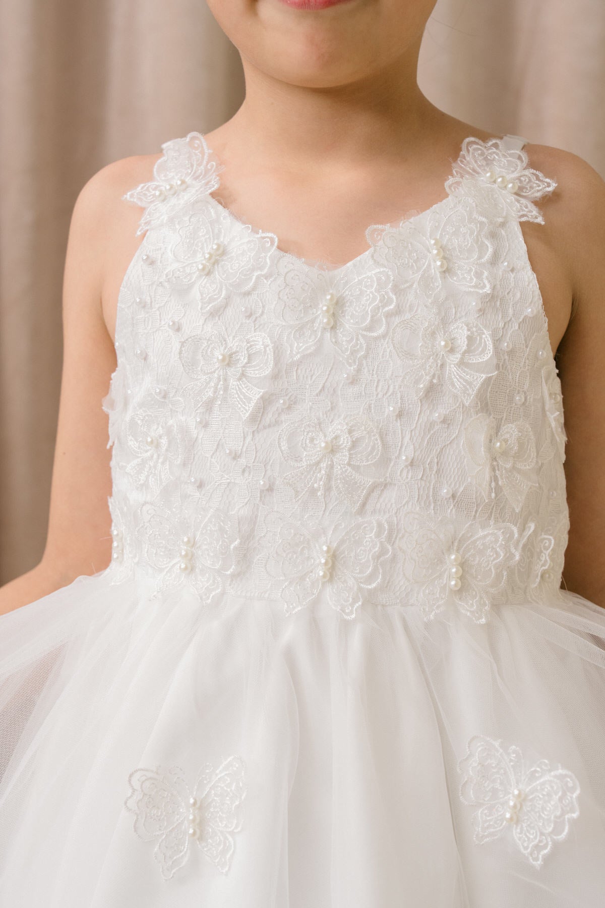 Flower Girl Dresses Lace Applique A Line Flower Girl Dress White