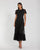 Formal Dresses Tea Length Floral Formal Dress Black
