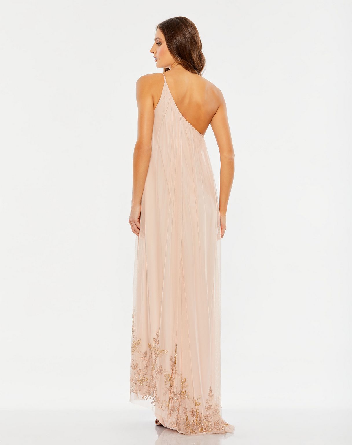 Formal Dresses Metallic Floral High Low Formal Evening Dress Rose