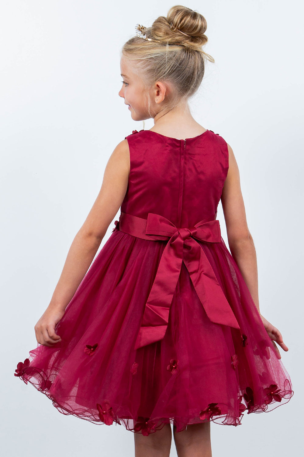Cinderella Couture 9219 Flower Girl 3D Floral Applique A Line Short Dress