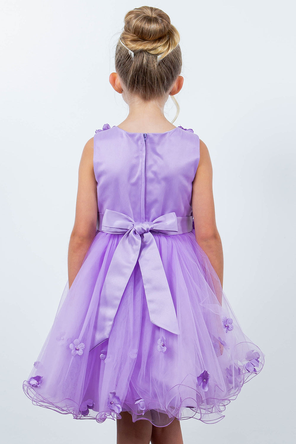 Cinderella Couture 9219 Flower Girl 3D Floral Applique A Line Short Dress