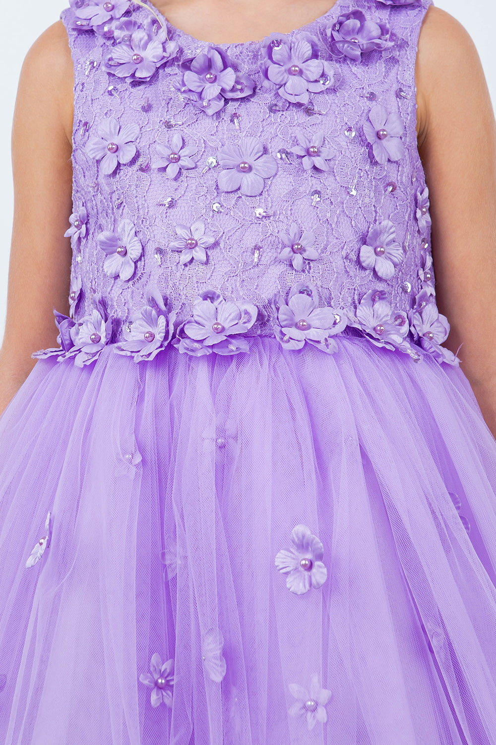 Cinderella Couture 9219 Flower Girl 3D Floral Applique A Line Short Dress