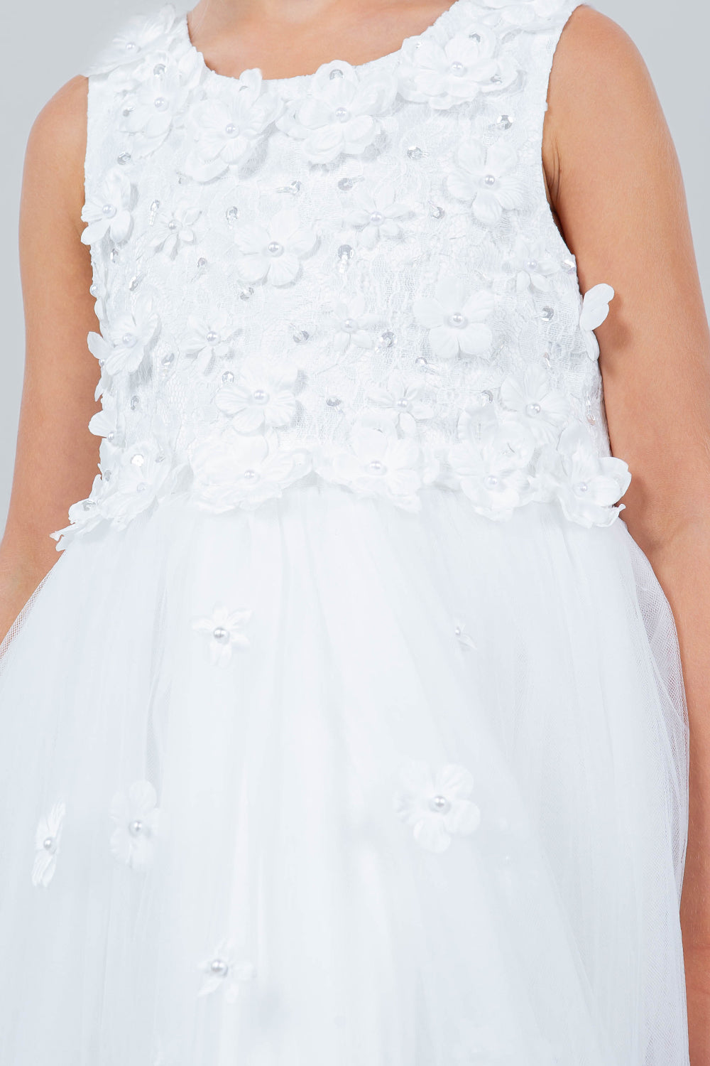 Cinderella Couture 9219 Flower Girl 3D Floral Applique A Line Short Dress