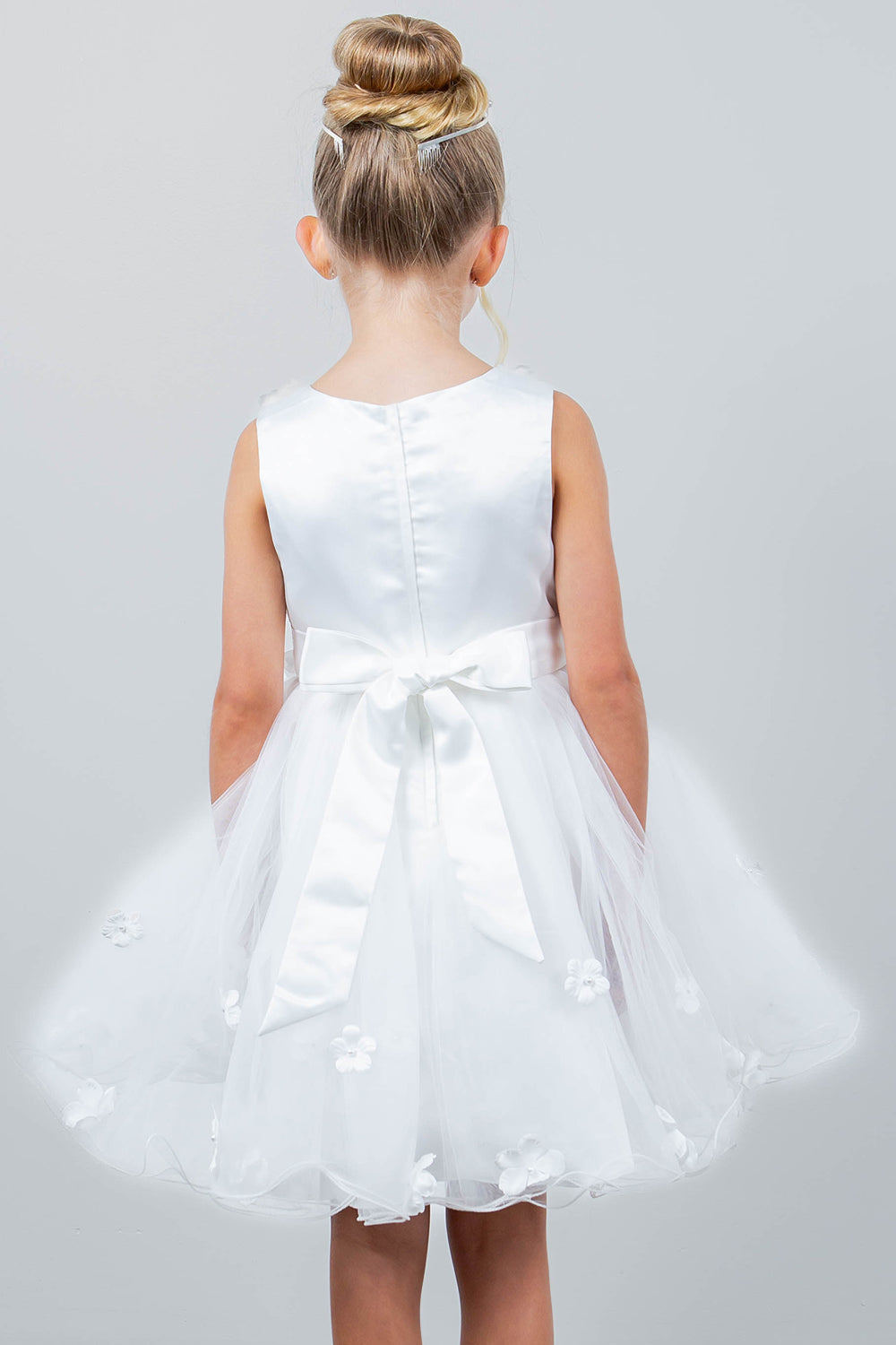 Cinderella Couture 9219 Flower Girl 3D Floral Applique A Line Short Dress