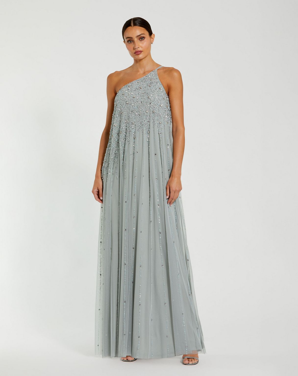 Formal Dresses Long One Shoulder Formal Dress Sage